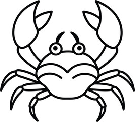 crab cartoon isolated on white