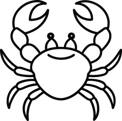cartoon crab on white background