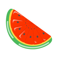 Watermelon inflatable swimming ring for swimming pool or sea vector flat cartoon illustration isolated on white. Swimming pool circle toy with. Summer floating swim rings top view. Rest or relax