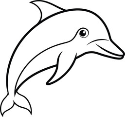 vector illustration of a dolphin
