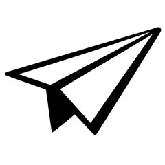 Paper airplane silhouette