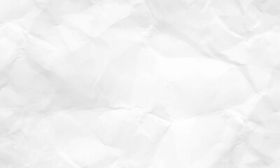 Clean white paper, wrinkled, abstract background Texture. Grunge wrinkled white color paper textured background