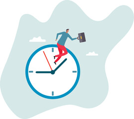 Work efficiency, time management to help finish multitasking work or smart productivity .character for design.