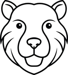 vector illustration of a cartoon lion