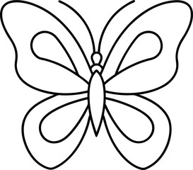 black butterfly isolated on white