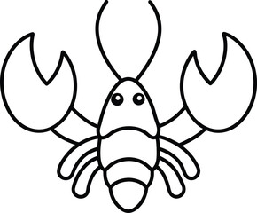 vector illustration of cartoon crab