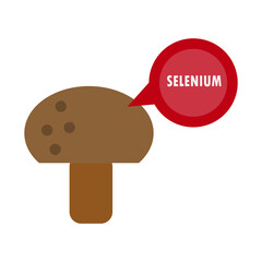 mushroom with selenium illustration