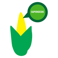 corn with superoxide illustration