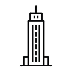 School building line icon, vector pictogram of college or university. Education illustration, sign for schoolhouse exterior 