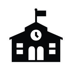 School building line icon, vector pictogram of college or university. Education illustration, sign for schoolhouse exterior 