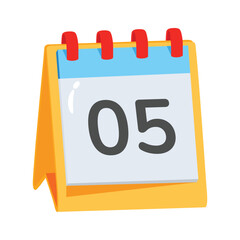 A 2d style icon of calendar for academic planning