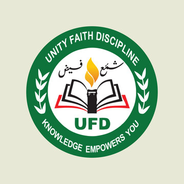 School Logo &ndash; UFD Emblem with Unity, Faith, Discipline Motto | Educational Identity Design