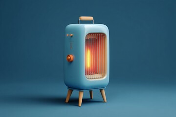 Energy-efficient space heater with adjustable thermostat and timer