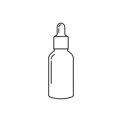 Editable serum stroke line icon isolated on white background flat vector illustration.