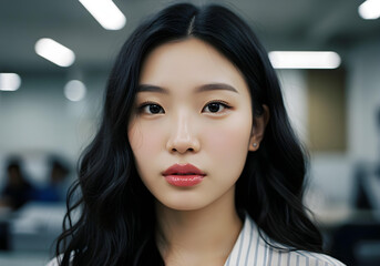 professional asian businesswoman portrait in modern office workplace environment
