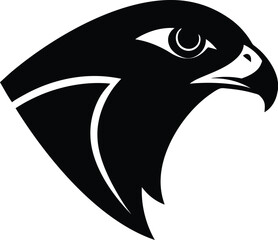 falcon head icon silhouette on white background (2).eps