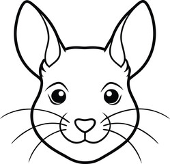 vector illustration of a cartoon rabbit