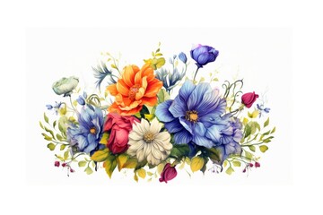 Flower painting pattern drawing.