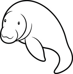 vector illustration of cartoon whale