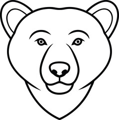 vector illustration of cartoon bear