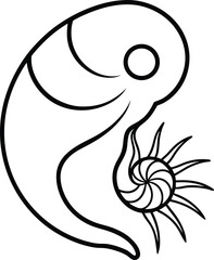 vector illustration of an abstract bird