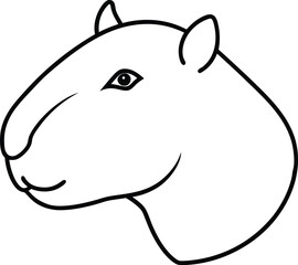 rhino cartoon coloring page