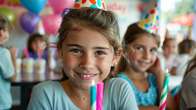 happy children enjoying ice cream and milkshakes at festive table during birthday party, kids joy, kids activities, food industry, party services
