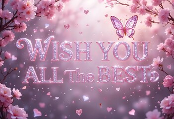Wish You All The Best Typography, Best Wishes Typography Design, Wish You All The Best Vector, Inspirational Typography Art, Motivational Wish Typography, Elegant Best Wishes Vector, Wish You All The 