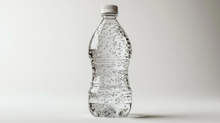 Clear plastic water bottle