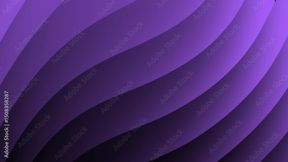Poster wavy purple abstract background with smooth gradient curves and flowing lines creating a modern, sle