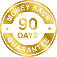 90 days money back guarantee icon for graphic design, logo, website, social media, mobile app, UI illustration