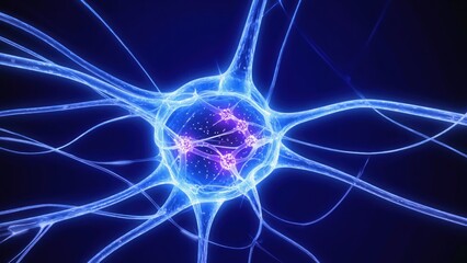 Detailed neuron illustration