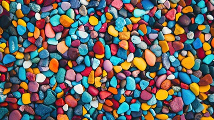 Colorful Polished Stones Background