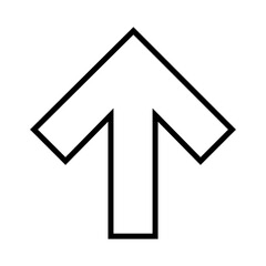 Up arrow vector icon. scroll illustration sign. Direction symbol or logo.