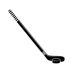 Ice hockey icon vector. Stick and puck illustration sign. hockey symbol or logo.