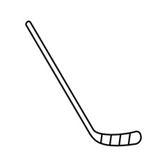 Ice hockey icon vector. Stick and puck illustration sign. hockey symbol or logo.