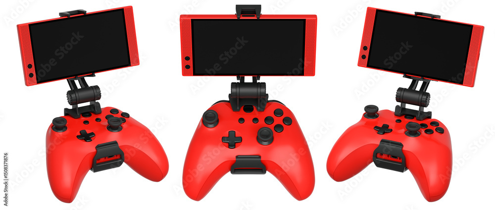 Poster set of mobile game controllers designed for a truly immersive and engaging gaming experience on the 