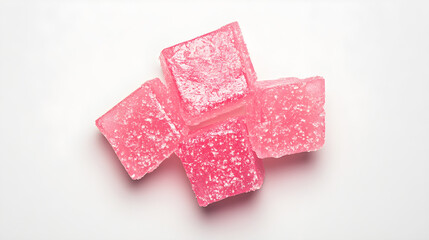 Sweet pink chewy candy