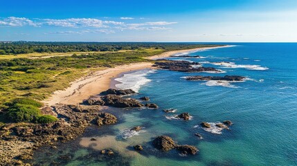 Uruguay landscape pampas and Atlantic beaches beautiful nature view