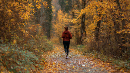walking in the woods