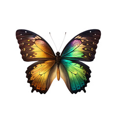 Vintage Butterfly and Floral Illustration Bundle – Transparent Botanical Watercolor Clipart with Transparent Background
