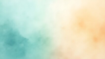 Fototapeta premium Abstract Watercolor Gradient with Teal and Peach Tones in Painterly Style
