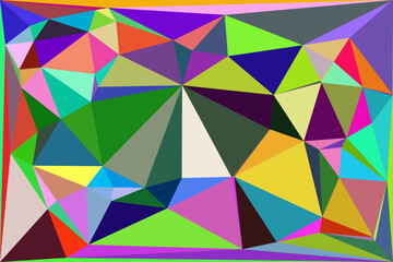 Abstract multicolor triangle background. Polygonal vector design in illustrator. Polygonal color background. Colorful polygonal background. colorful mosaic geometric background design with triangles