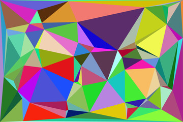 Abstract multicolor triangle background. Polygonal vector design in illustrator. Polygonal color background. Colorful polygonal background. colorful mosaic geometric background design with triangles