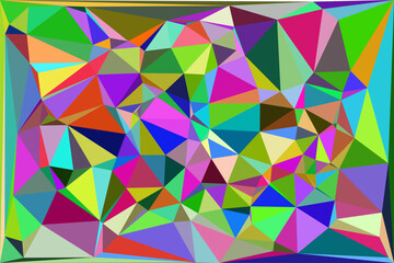 Abstract multicolor triangle background. Polygonal vector design in illustrator. Polygonal color background. Colorful polygonal background. colorful mosaic geometric background design with triangles