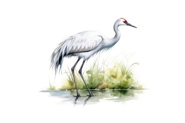 Animal white bird white background.