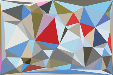 Abstract multicolor triangle background. Polygonal vector design in illustrator. Polygonal color background. Colorful polygonal background. colorful mosaic geometric background design with triangles
