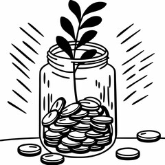 Hand-drawn vector illustrations of food and drink bottles like oil, water, juice, and milk, perfect for healthy kitchen designs