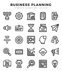 Business Planning Icon Bundle 25 Icons for Websites and Apps