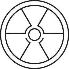 radiation warning sign icon